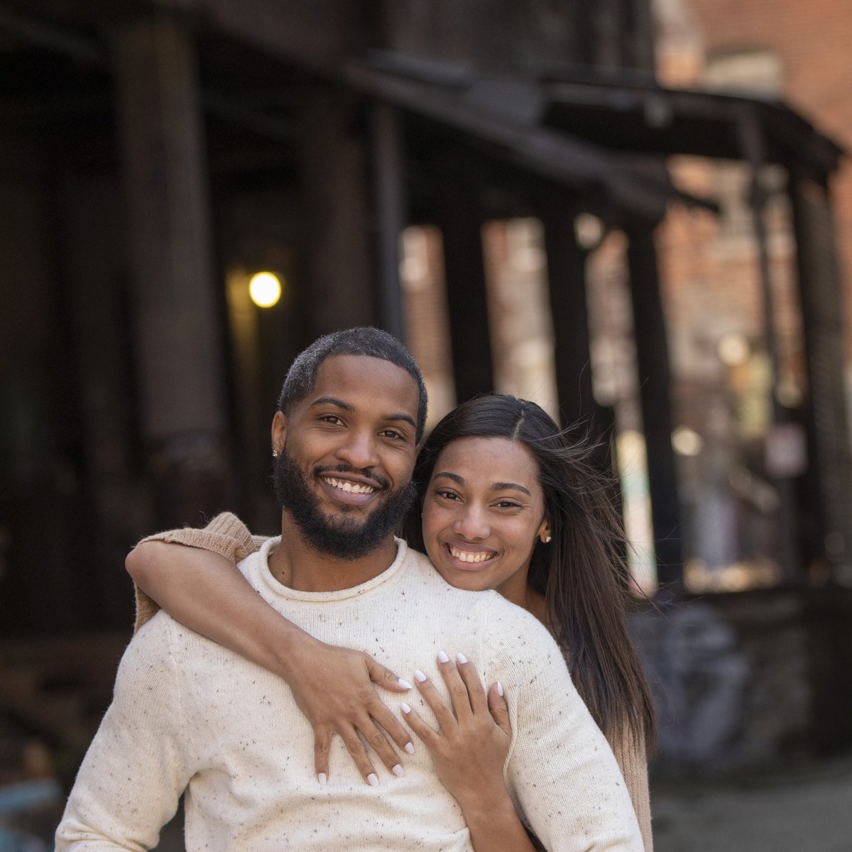 Jaron and Imani engagement photo